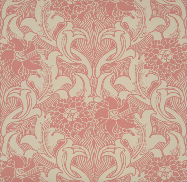 Dahlia Scroll - Carmine