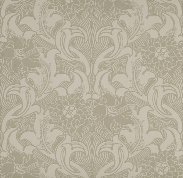 Dahlia Scroll - French Grey